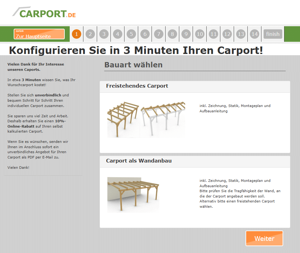 Carport Konfigurator