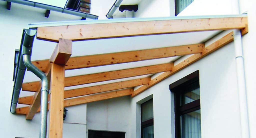 Terrassendach mit Stegplatten