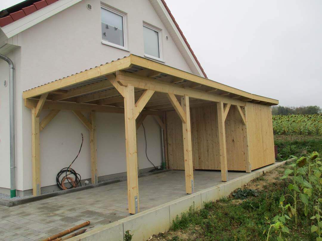 Carport nach Maß mit Flachdach